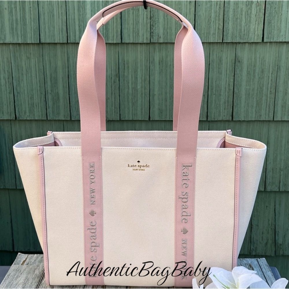 Kate Spade Kip Canvas Large Tote Shoulder Bag Purse